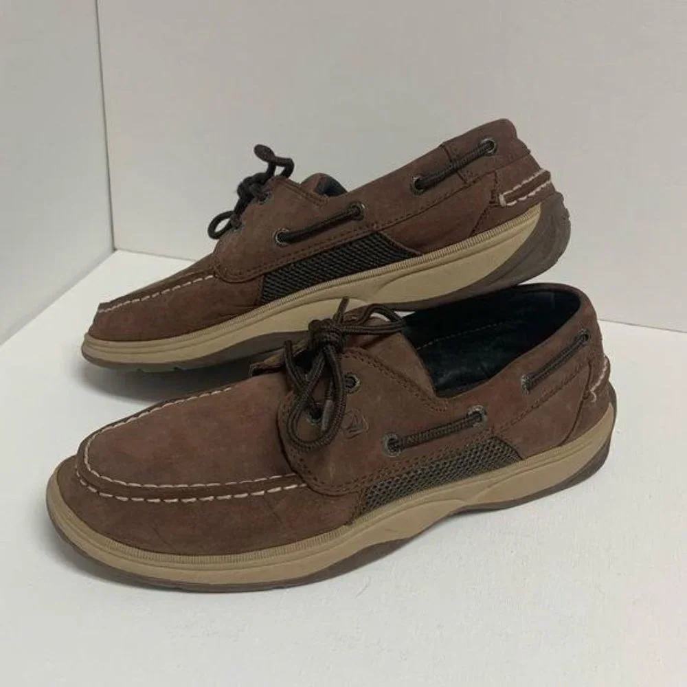 Sperry Top-sider Intrepid Boys Leather Boat Shoes